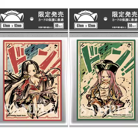 60PCS Anime One Piece Jewelry Bonney Boa·Hancock Card Sleeves Board Games OPCG PTCG Trading Cards La