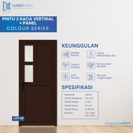 PINTU 2 KACA VERTIKAL + PANEL BY LUXEY UPVC