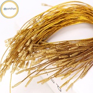 ziyunshan 100pcs 20cm Gold Silver Rope Fiber Threads Gift Packaging String Christmas Ball Hanging Rope DIY Tag Line Label Lanyard sg