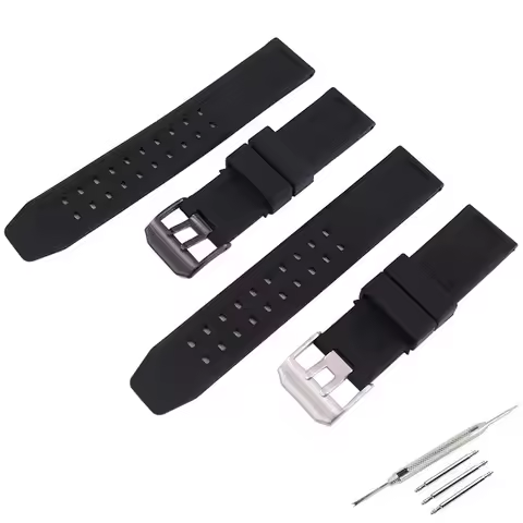 23mm silicone rubber watch band compatible for Luminox 3051 3150 3080 8800 men and women belt buckle