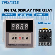 TAXNELE Digital Programmable Timer Relay Switch AC/DC 12V 24V 110V 220V  DH48S-1Z DH48S-s DH48S-2z