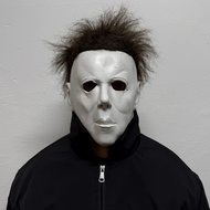 NEW Michael Myers Halloween Mask Full Head Scary Wig White Face Horror Party Costume Accessory Famou