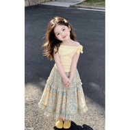️YELLOW GIRLS' SET MIXED WITH YELLOW FLOWER SKIRT