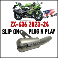 ZX6R motorcycle exhaust modification mid section slip on pipe for Kawasaki zx6r ZX6R ZX 636 2023-202