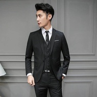 3 Pieces Sets Slim Suits Wedding Party Blazers Jacket Mens Business Groomsman Suit Pants Vest Sets S