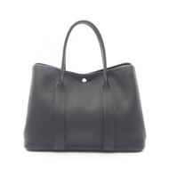 愛馬仕 Garden Party PM 手提包 D Negonda 黑色皮革二手女士 SHW