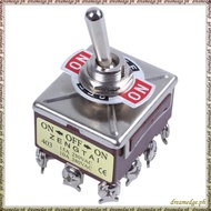 [S D K G] AC 380V 10A ON/OFF/ON 3 Positions 12 Pin Latching Toggle Switch 4PDT