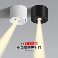 Small beam angle surface mounted spotlight with adjustable angles of 3 °, 8 °, 15 °, ceiling lamp