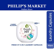 Fresh HY 4-in-1 Laundry Capsules 60 Pods - Cherry Blossom
