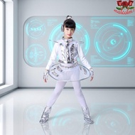 MALCOLM1 Alien Costume - Futuristic Space Astronaut for Halloween & Dress-Up Shows