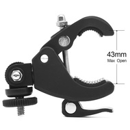 【Worth-Buy】 Bike Motorcycle Handlebar Mount Clip Holder 1/4  Screw Tripod Clamp Bracket Sport Camera Holder For Hero 1 2 3 3