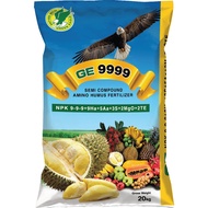 【20kg】GE 9999 Semi Compound Amino Humus N9-P9-K9+9Ha+5Aa+3S+2Mgo+2TE baja sayur baja buah baja duria