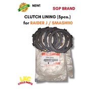 CLUTCH LINING 5pcs. for RAIDER J / SMASH110 | SGP