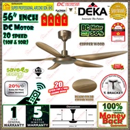 Deka Remote Control Ceiling Fan F5DC PRO CPW 56 inch DC Motor Ceiling Fan 5 Blades Copper Wood