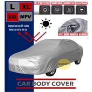 Car Body Cover Car Cover Outdoor Waterproof Uv Protection Penutup Kain Selimut Kereta L XL XXL MPV (