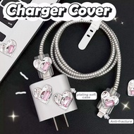 Charger Protector Cover for 18W 20W Original Charger 3D Silver Data Line Management Spiral Winder Pr