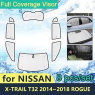 Full Covers Sunshades For Nissan X-Trail Rogue T32 2014~2020 X Trail XTrai Car Windshields Accessori