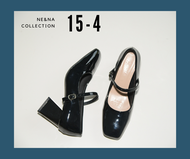 รองเท้าเเฟชั่นผู้หญิงเเบบคัชชูเเฟชั่นเปิดหน้าเท้าส้นปานกลาง No. 15-4 NE&amp;NA Collection Shoes