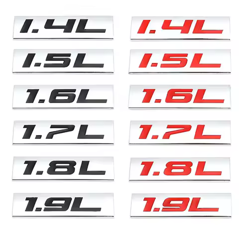Car Sticker 1.4L 1.5L 1.6L 1.7L 1.8L 1.9L Emblem Badge Decals for Audi SUV Toyota Mini Peugeot Honda
