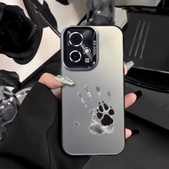 HP Cat claw Csing Silver Color Mtte Premium Silver nti Jtuh Hrd Case For Oppo A3X 16 3S 5s 12 7 11k 