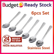 📣Budget Stock 6pcs Stainless Steel Spoon Set Sudu Makan Sudu Besi (BKE069AS) 📣