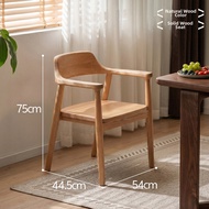 ZHUSHANXIA | Solid Wood Thick Padded Dining Chair Hiroshima Chair