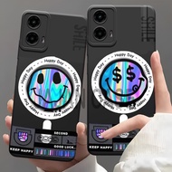 Softcase MOTOROLA G45 5G motif magsafe smile case hp casehp casing flexible silicone case premium ca