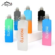 INOXTO Soft Flask with Dust Cap, 300ml Flexible TPU Soft Water Flask BPA-Free Hydration Flask for Ru