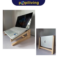 POPI 2 In 1 Laptop Stand Laptop Holder for Notebook PC Notebook Wood Stand Wooden Laptop Wooden Rack
