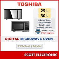 TOSHIBA 24L 30L MICROWAVE OVEN DEFROST BY TIMER MIRROR DESIGN