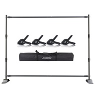 Andoer 2.4 * 3 Meters/7.9 * 10ft Studio Photography Background Support System Aluminum Alloy Backdro