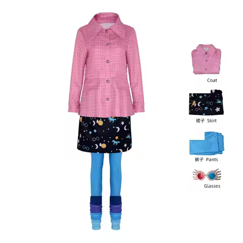 Luna Cosplay Roleplay Lovegood Costume Magic Movie Glassess Skirts Socking Set Clothing Women Outfit