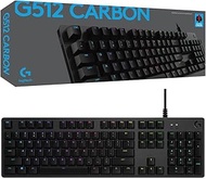 Logitech 920-009372 G512 Lightsync RGB Mechanical Gaming Keyboard with GX Red Linear Switch, Carbon