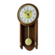 (NEW)100% ORIGINAL SEIKO Dual Chime Wooden Pendulum Wall Clock QXH073B( KAYU)