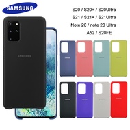 Original Samsung Galaxy  A52/A52S 4G/5G  A53 5G S20FE Case Soft-Touch Liquid Silicone Cover For Galaxy S20 S21 S22 Plus Note 20 Ultra 10 Protective Shell