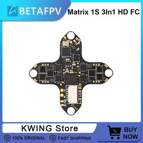 BETAFPV Matrix 1S Brushless FC G4 3IN1 HD Flight Controller AIO 12A ESC ELRS 2.4G Receiver for Meteo