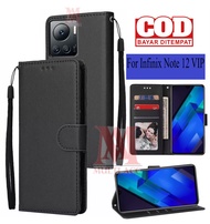 INFINIX NOTE 12 VIP Leather Flip Cover Wallet Case Kulit - Casing Dompet Case Wallet Leather Flip Ca