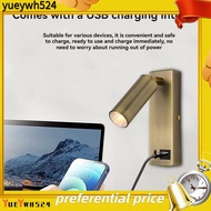 [yueywh524]3W LED Wall Lamp Embedded and Rotatable Reading Light USB Focus Light for Bedroom Bedside
