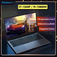 12th เล่นเกมแล็ปท็อป I9 10880H I7 1260จุด NVIDIA MX550 2กรัม15.6นิ้ว IPS ลายนิ้วมือ Ultrabook โน๊ตบุ๊คคอมพิวเตอร์ Windows 1110 WiFi