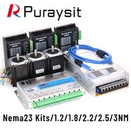 YY Nema23 3axis 4axis Stepper Motor Kit 57HS Motor+TB6600/DM542 Driver+MACH3 USB Controller Card+Pow