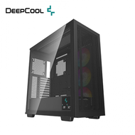 DEEPCOOL MORPHEUS 墨菲斯 黑 玻璃透側機殼 (E-ATX/Type-C/智慧溫控顯示/模組化機殼/內附PCIe 4.0/內建風扇側3/顯卡480mm/塔散195mm)