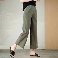 Eyouth 1062 Women High Waist Wide Cropped Trousers