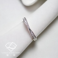 ［Real Moissanite］Can Pass Diamond Test 18K Gold Light Luxury Simple Twist 8 Ring MR012 Moissanite Di