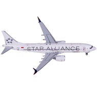 JC WINGS Singapore Airlines Boeing 737-8MAX 9V-MBL ‘Star Alliance’ 1/400 Airplane Aircraft Plane Aer