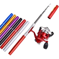 1m/3.3ft Pocket Size Fishing Rod Mini Pen Shape Fishing Rod with Spinning Reel Combos Kit