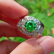 Cincin Batu Permata Green Aquamarine Minimalis