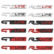 Car Metal GT RS Line Badge Emblem Decals Sticker For Renault Logan Clio Megane 2 3 4 Captur Koleos E
