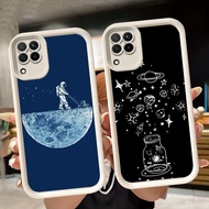 Soft Casing for Samsung M04 A04E A05 A12 A04 F04 J2 A06 A07 A22 J7 Prime Pro 5G White Q5 Astronaut S