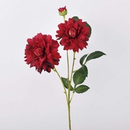 HIROCHAO Handmade Artificial Dahlia Flower Realistic Real Touch Simulation Big Dahlia Vase Decor Pla