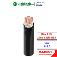Dây Điện 4 Lõi 2 Lớp Cách Điện Cadivi CXV 4×8.0 - 600V